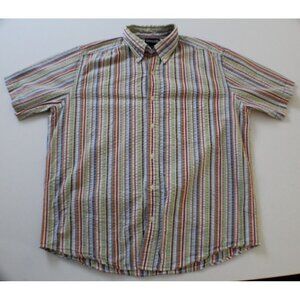 Lands' End Men's Ruffled Button Down Shirt Size L 16 - 16.5 Neck